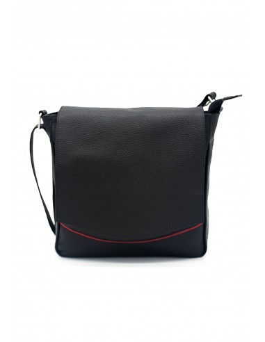 Bolso Manos Libres 1014 Cuero Negro liso