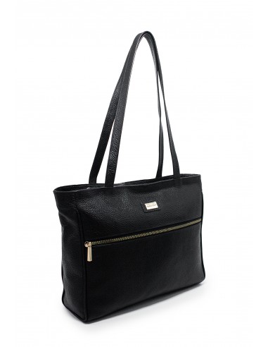 Bolso De Hombro 1023 Cuero negro liso