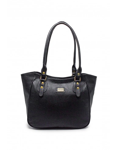 Bolso De Hombro 1025 Cuero negro liso